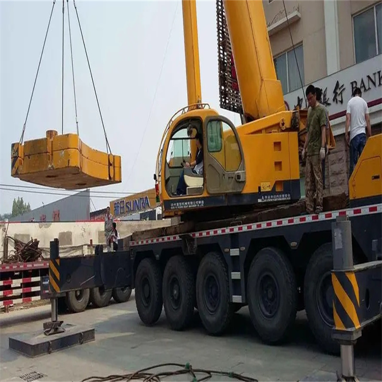 廊坊广阳当地吊车出租|机器吊装|75吨|工厂搬迁服务